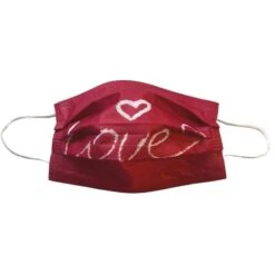 Einwegmasken Love Kiss -Herz Schmuck Geschaft einwegmasken hygienemasken mundschutz farbig erwachsene masken schwarz rot liebe love herz kuss love kiss rot 208594