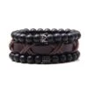 Armband Herren Set Ivo -Herz Schmuck Geschaft herren armband maenner armbaender schmuck set perlen kunstleder 3 ketten schwarz braun Ivo 1 992097