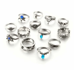 Ring Set Blue Flower Vibes -Herz Schmuck Geschaft image 089a6888 e969 44d0 a48a 242164210f1f 653445
