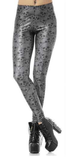 Leggings Skull Black-grey 4 Leggings Skull Black-grey – Bild 2