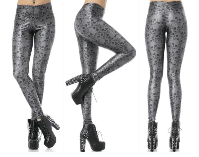 Leggings Skull Black-grey 5 Leggings Skull Black-grey – Bild 3