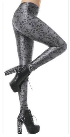 Leggings Skull Black-grey 3 Leggings Skull Black-grey