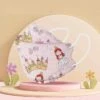 Fischform KF94 Kindermasken Prinzessin -Herz Schmuck Geschaft kindermasken schutzmasken ffp2 masken mundschutz kinder fischform farbig bunt motive maedchen prinzessin schloss rosa pink prinzessin 1 772454