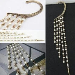 Ear Cuff Perlita -Herz Schmuck Geschaft ohrringe ear cuff perlen ketten modeschmuck boho hippie perlita 2 581926