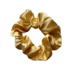 Satin Scrunchies Elly -Herz Schmuck Geschaft scrunchies haargummis satin silk polyester scrunchie farbig damen haarschmuck accessoires elly gold 1 535038