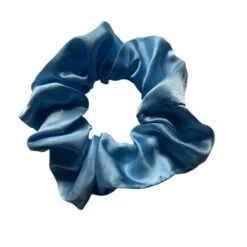 Satin Scrunchies Elly -Herz Schmuck Geschaft scrunchies haargummis satin silk polyester scrunchie farbig damen haarschmuck accessoires elly hellblau blau 1 730138