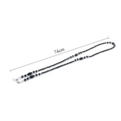 Brillenkette Black Crystals 15 Brillenkette Black Crystals -Herz Schmuck Geschaft sonnenbrillen brillenkette accessoires brillen perlenketten maskenkette juststyle schwarz Black Crystals 1 168862