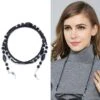 Brillenkette Black Crystals -Herz Schmuck Geschaft sonnenbrillen brillenkette accessoires brillen perlenketten maskenkette juststyle schwarz Black Crystals 5 415358