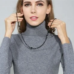 Brillenkette Black Crystals 14 Brillenkette Black Crystals -Herz Schmuck Geschaft sonnenbrillen brillenkette accessoires brillen perlenketten maskenkette juststyle schwarz Black Crystals 6 938742