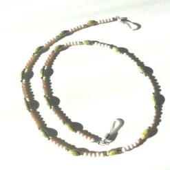 Sonnenbrille Kette Green Stones -Herz Schmuck Geschaft sonnenbrillen brillenkette accessoires brillen perlenketten maskenkette juststyle schwarz rosa gruen Steine Green Stones 5 124514